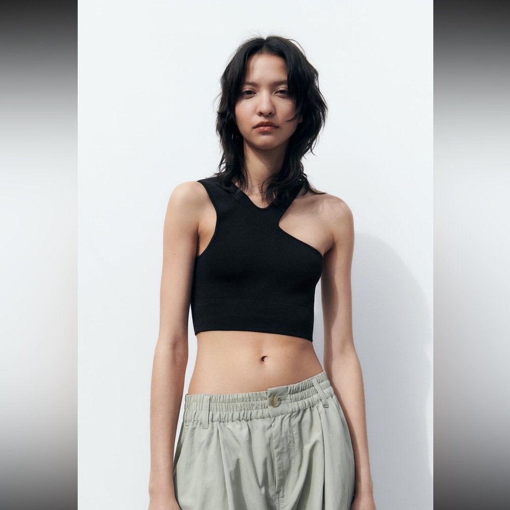 Zara cut out knit crop top